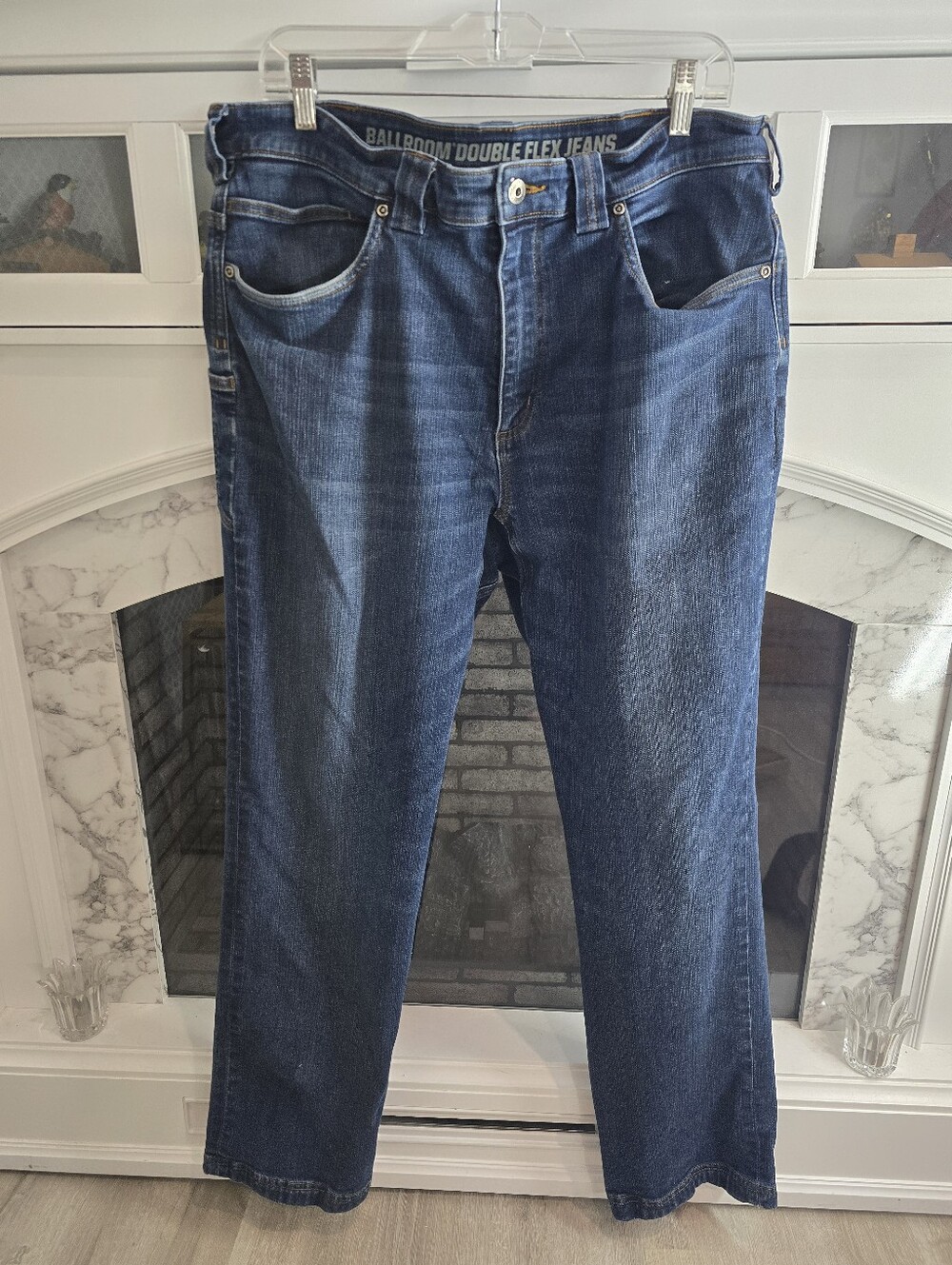Duluth Men's Dark Blue Jeans 36x32 - Double Flex Denim Relaxed Fit